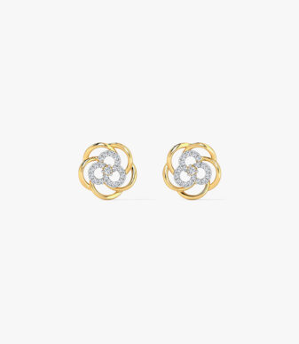 Floweret Cluster Diamond Stud Earrings